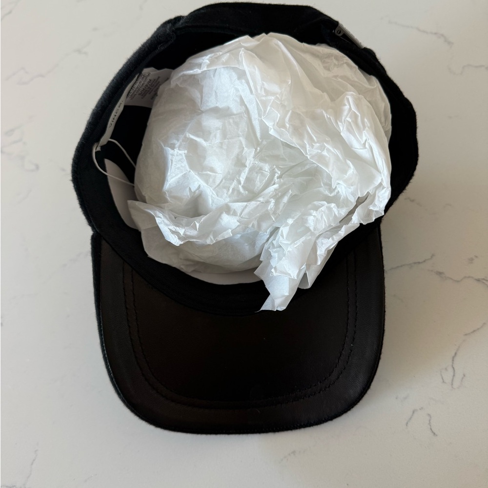 NWT Vince Cashmere Leather Women’s Baseball Hat - Picture 8 of 9